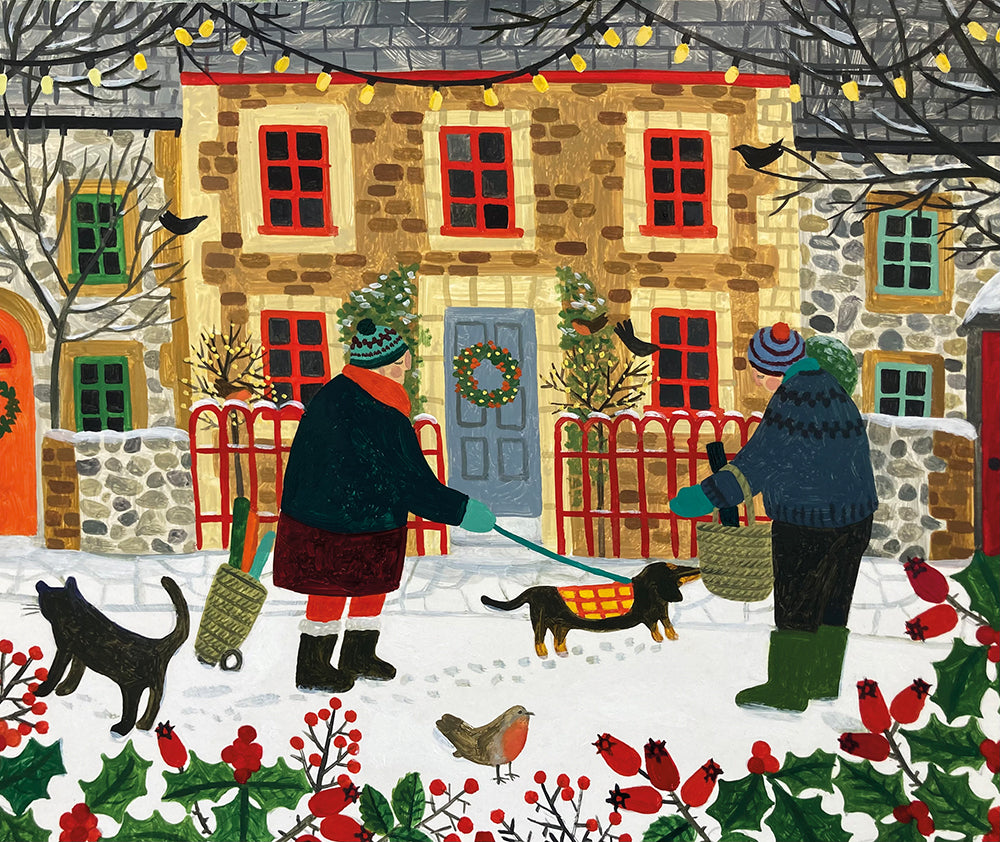 Christmas in the Town Christmas cards – pack of eight