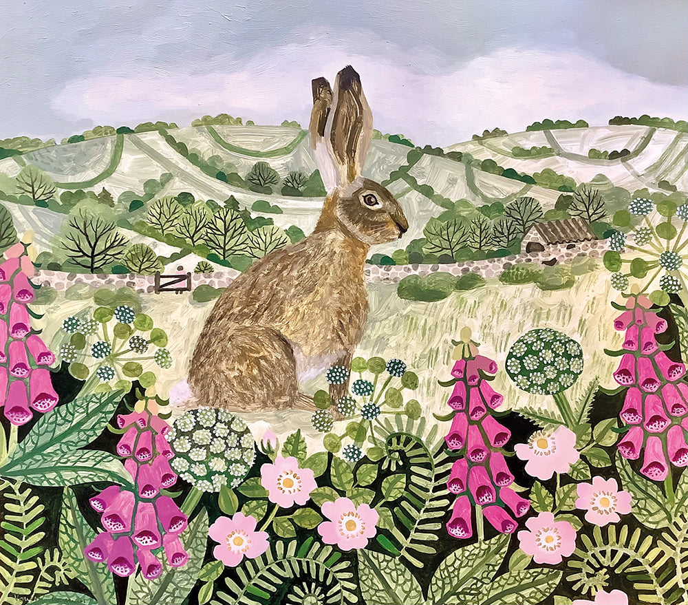 Hare and Foxgloves