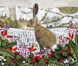 Seated Hare in Winter
